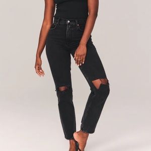 Abercrombie & fitch curve love 90s high rise straight jeans